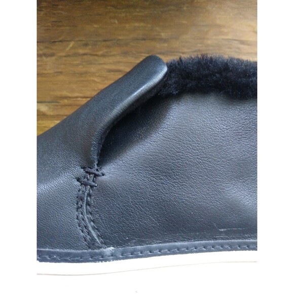 Toms Paxton black leather faux fur lined slip on high top sneaker size 7 - Picture 7 of 7